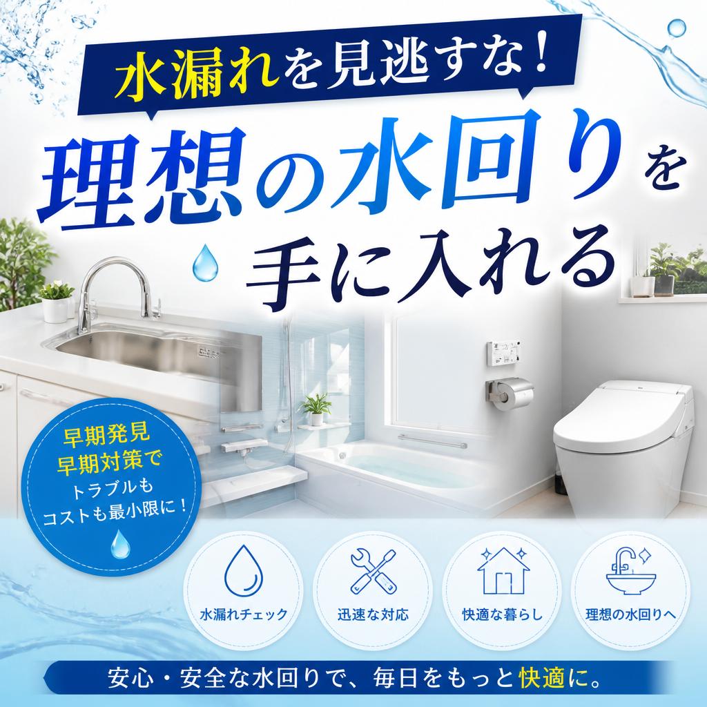 水漏れを見逃すな！理想の水回りを手に入れる